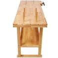 thumbnail image 6 of CQSXDA 60" Rubberwood Workbench with 2 Drawers & Shelf, 330Lbs Capacity Heavy Duty for Garage/Workshop, 6 of 11