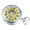 Charles-Hubert- Paris Sterling Silver Two-Tone Mechanical Hunter Case Pocket Watch 3580