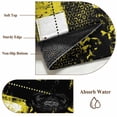 thumbnail image 6 of Yellow Black Round Area Rug 6Ft Washable Circle Rugs for Bathroom Office, Modern Abstract Art Botanical Non-Slip Carpet Floor Mats Indoor Outdoor Carpet Runner Aesthetic Home Decor, 6 of 8