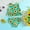 XXD Green, variant on Kids Summer Lace Dot Ruffle Swimsuit Set, Two-Piece, Size 100