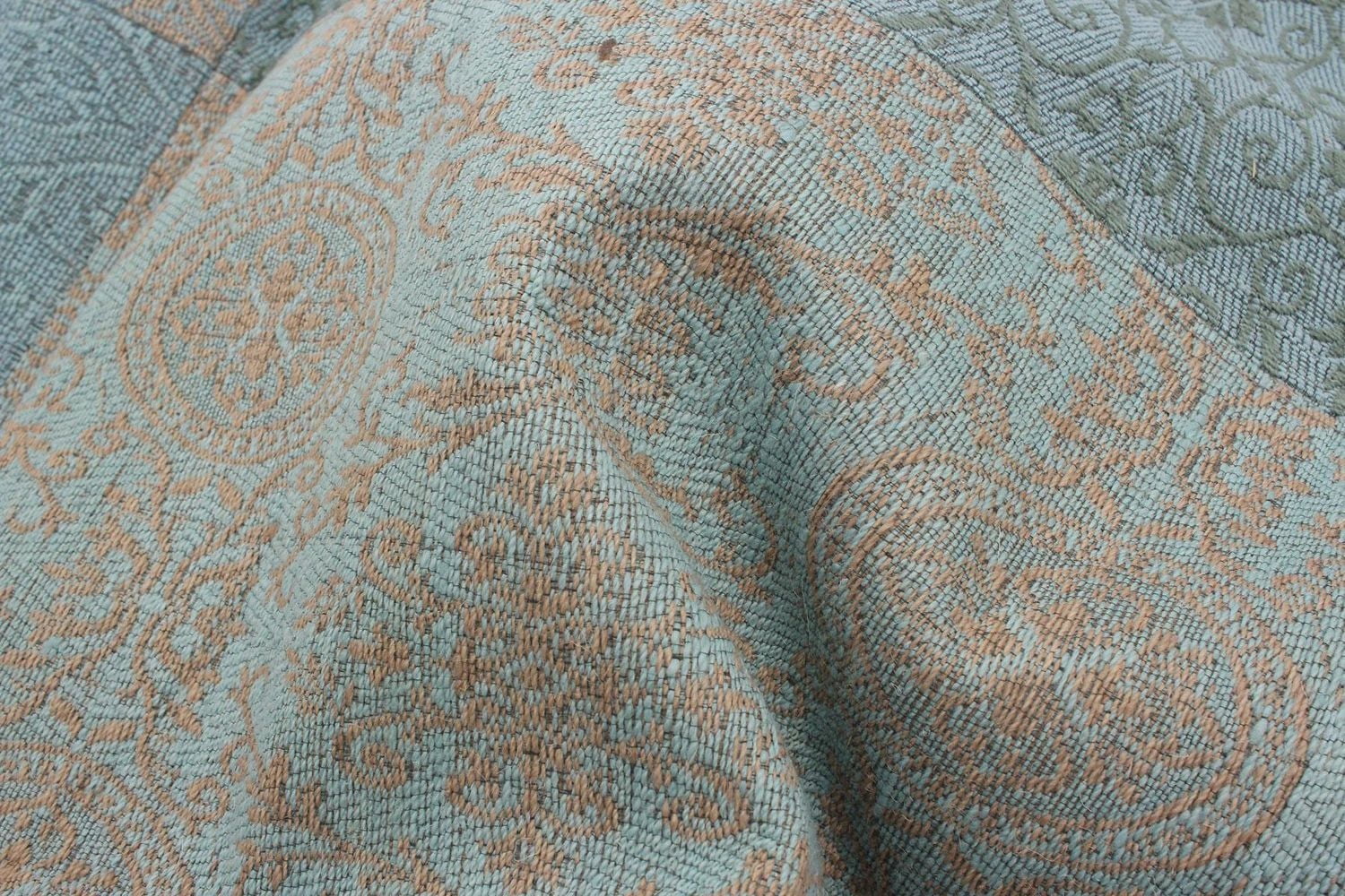 ECARPETGALLERY 5'8" x 7'8" Contemporary Collage Handmade Area Rug for Living Room, Dining Room and Bedroom in Blue