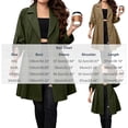 thumbnail image 4 of Feancey Womens Plus Size Trench Coat Mid Length Casual Adjustable Drawstring Waist Fall Jackets Roll Up Long Sleeve Single Breasted Lightweight Outerwear Khaki XXL, 4 of 8