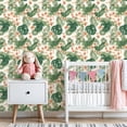 thumbnail image 3 of Peel and Stick Wallpaper Tropical Floral Hibiscus Palm Leaves Wall Mural 23.6in x 9.8ft Self Adhesive Removable Wall Paper Renter Friendly Wallpaper for Nursery Bedroom Cabinets, 3 of 8