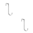 thumbnail image 3 of Inteprter Gancho trasero para puerta, armario, armario, ropa colgante de acero inoxidable, abrigo, bufanda, colgador, estante de almacenamiento Blanco 2piezas, 3 of 6