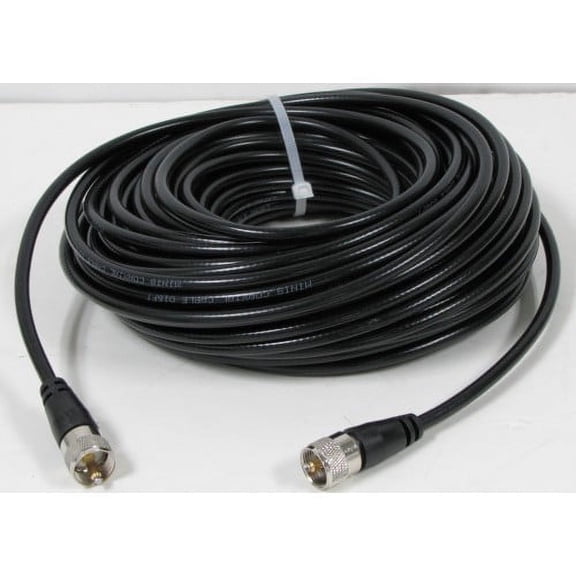 Taurus 50 Ft RG8X Mini 8 Coax Cable with PL 259 connectors For CB/HAM- High Quality Cable!