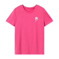 thumbnail image 1 of Camiseta de verano para mujer, ropa de calle, camiseta básica simple a la moda para acampar en la playa S, 1 of 7
