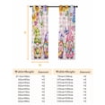 thumbnail image 6 of Watercolor Gnomes Floral Blackout Curtains for Bedroom, Spring Butterflies Flowers Pink Plaid Thermal Insulated Kitchen Drapes with Grommets, Light Blocking Window Treatment, 2 Panels 42" x 45", 6 of 7