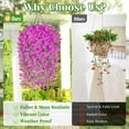 thumbnail image 3 of Flores colgantes artificiales Yastouay Morning Glory Fuchsia x4, 3 of 9