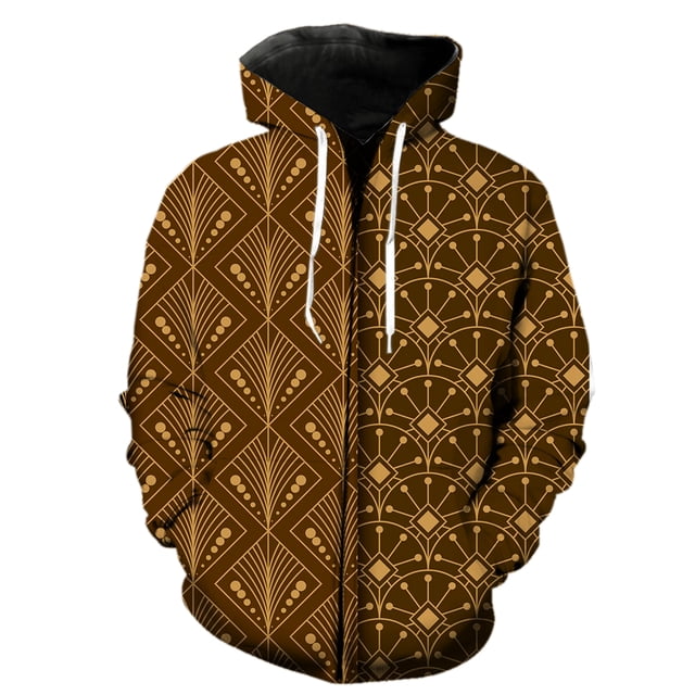 Sudadera con capucha y cremallera con estampado abstracto para hombre, estilo hip hop, informal, de gran tamaño, con estampado 3D, manga larga, divertida, para adolescentes, gran oferta 2024