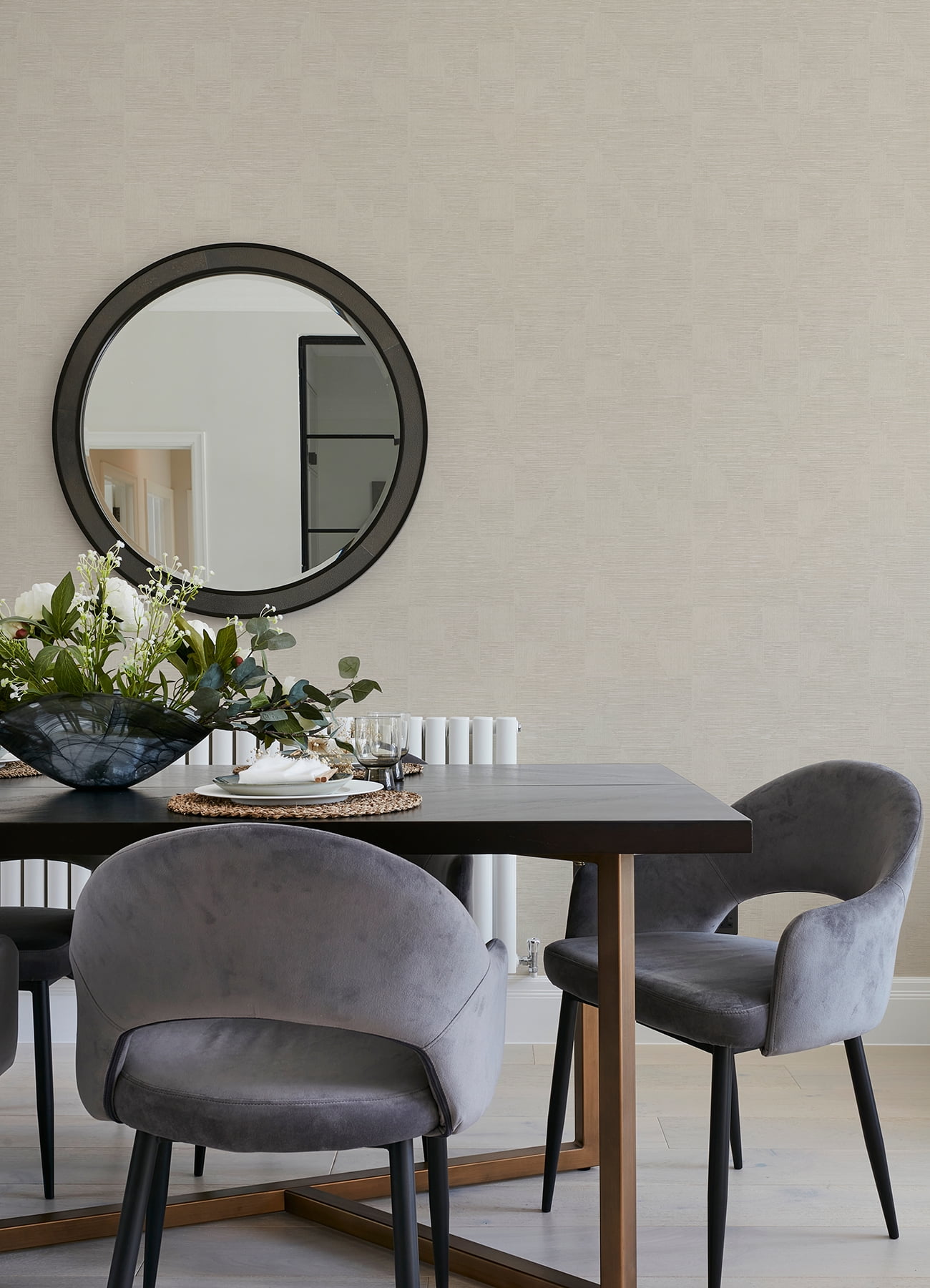 Advantage Wegener Ivory Geometric Wallpaper