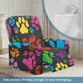thumbnail image 3 of Xoenoiee Colorful Dog Paw Pattern Recliner Chair Covers Lazy Boy Recliner Covers with Pockets Stretch Couch Cover Slipcovers 4-Piece Furniture Protector for Dogs Cats, 3 of 7