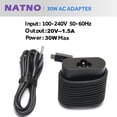 thumbnail image 5 of NATNO 30W USB Type-C Laptop Charger Power Cord for Dell XPS 13 9350 9365 12 9250, Latitude 7350 7275 5175 5179 11 5000, 13-inch 2-in-1 Venue 8 5855 DA30NM150 08XTW5 F17M7 450-AEVT K14M OXD6CK, 5 of 7
