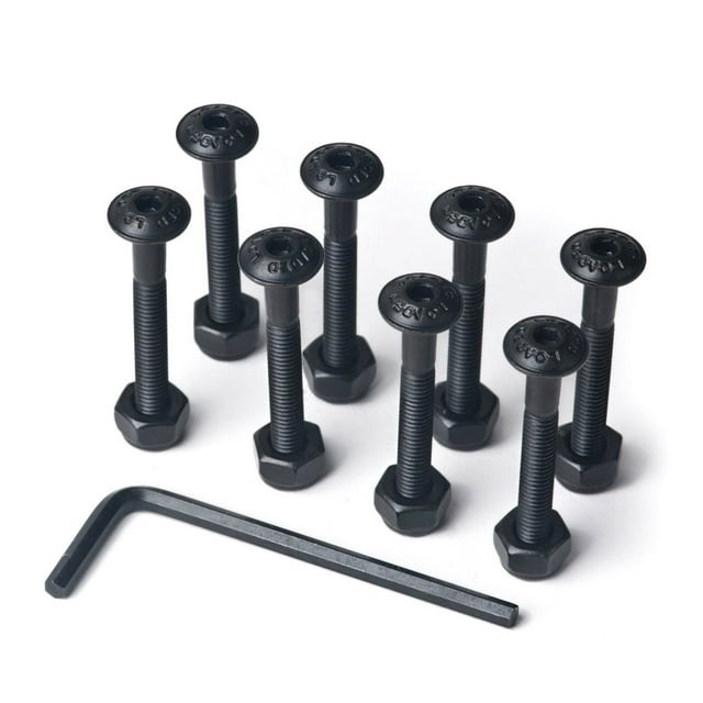 Loaded Boards Button Head Longboard Skateboard Hardware Bolt Pack w/Hex Tool (1.5 inch)