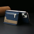 thumbnail image 5 of Dteck Magnetic Case for iPhone 13, 2 in 1 Wallet Case Detachable Card Holder, Compatible with MagSafe, Slim PU Leather RFID Blocking Credit Slots Zipper Pocket,Blue, 5 of 7