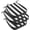 Black Stripes, variant on Outdoor Chair Cushions Set of 2, 19" x 19" x 3" Thick D-Shaped Patio Furniture Outdoor Seat Cushions Waterproof with Ties, Dining Pads