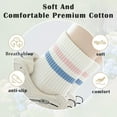 thumbnail image 2 of 6 Pairs Striped Cotton Ankle Socks for Women, Cute Retro Sporty Casual Athletic Novelty Mini Crew Socks, 2 of 6