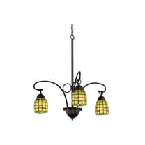 Meyda Tiffany 27413 Sea Scallop 3 Light 23" Wide Chandelier - Tiffany Glass