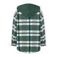 thumbnail image 5 of up to 60% off Gifts Usmixi Womens Winter Wool Jacket Womens Plaid Jacket Long Sleeve Button up Cozy Flannel Shirt Coat Loose Casual Hooded Shacket Outerwear with Pocket 2023 Wool Jacket, 5 of 5