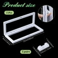 thumbnail image 2 of 5Pcs 3D Floating Display Case 9.06"x3.54"x0.81" White Coin Display Case Transparent Film Storage Box Case Frame Holder Stands for Shell Jewelry Challenge Coin Pin Commemorative Medal, 2 of 5
