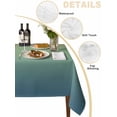 thumbnail image 5 of Burnt Orange Teal Ombre Rectangle Tablecloth, Modern Abstract Art Aesthetics Waterproof & StainResistant Tablecloth, Washable Oil-proof Table Cover for Dining/Party/Wedding/Camping/Buffet 60x120 In, 5 of 9