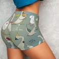 thumbnail image 4 of Balery Cute Farm Birds Pantalones cortos de entrenamiento estampados para mujer, sin costuras, ajustados, para gimnasio, yoga, correr, deportes, ejercicio activo, fitness.-Large, 4 of 8