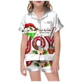 thumbnail image 1 of WEAIXIMIUNG Pajamas For Children Shirt And Pant Matching Set Sleepwear Set With Pockets For Christmas 6-7 Years, 1 of 4