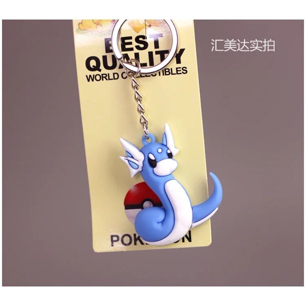 Pokemon PVC Pikachu Charmander Jigglypuff Squirtle Keychain Cute Gengar Keyring Keychain Bag Car Hanging Fit Men Boy Key Pendant
