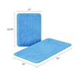 thumbnail image 2 of Lavish Home Set of 2 Bathroom Rugs – Non-Slip Memory Foam Bath Mats, Blue, 2 of 5