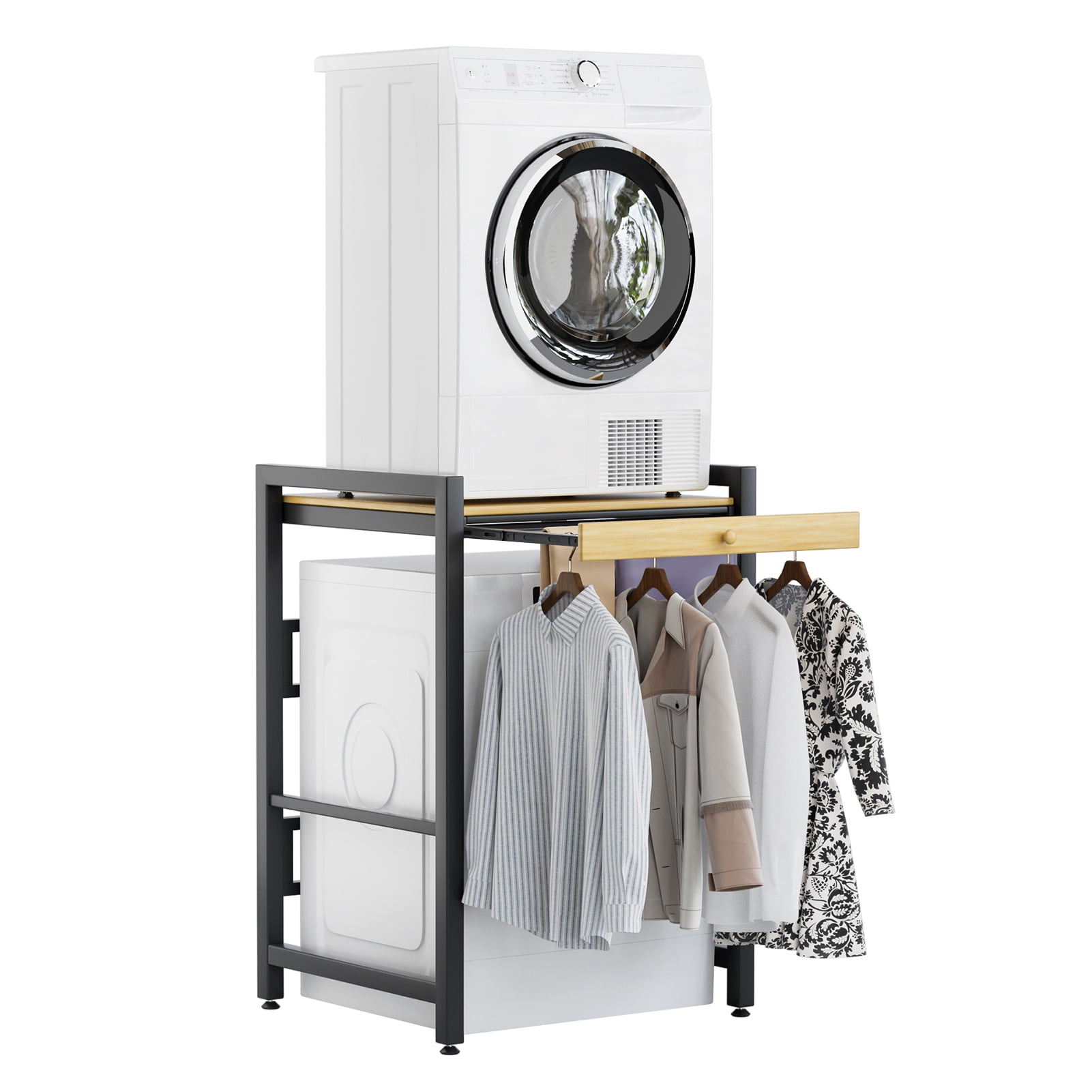 AurumEdge Over The Washer Storage Shelf, Washing Machine Storage Utility Rack with Countertop, Washing Machine Storage Stand(White) Clearance Shelf
