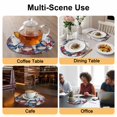thumbnail image 2 of Independence Day Gnomes Round 15 Inch Placemats Set of 6, 4th of July Red Blue Poppy Floral HeatResistant Non Slip Place Mats for Dining Table, Wipeable Braided Kitchen Table Mats for Housewarming, 2 of 9