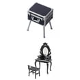 thumbnail image 1 of Makeup Case and Dresser Table Stool Furniture 1:12 Dollhouse Living Room Decoration Ornament Toys Hugo neceser de casa de muñecas, 1 of 10