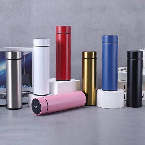 Msgweeeg Insulated Cup Insulated Tumbler Small Gift Stainless Steel Vacuum Flask Smart Kettle LCD Screen Display Temperature Cup Bottle