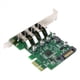 thumbnail image 2 of 4X Hub Pci-e de 4 Puertos de Perfil Bajo A Usb 3.0 Adaptador de Tarjeta de Expansión Pci Express Sistemas Operativos Usb1.1 / 2.0 / 3.0 de 5 Gbps, 2 of 5