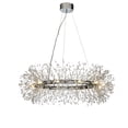 thumbnail image 4 of 39 in. 12-Light Modern Firework Chrome Crystal Chandelier Glam Round Pendant Light Fixture for Dining Room or Living Room with LED Bulb, 4 of 6