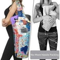 thumbnail image 5 of Fashion Printed Yoga Mat Bag with Large Side Pocket & Zipper Pocket Long Tote Yoga Bag Fit Most Size Mats - Holds More Yoga Accessories, 5 of 6