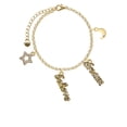 thumbnail image 2 of Delight Jewelry Goldtone Crystal Script ''Believe'' Goldtone Dream Big Charm Bracelet, 7.5+2" Extender, 2 of 4