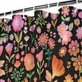 thumbnail image 3 of Dark Pioneer Flower Pattern Shower Curtain 72"x72" ,Bathroom Decorative Shower Curtains Set with 12 Hooks,Modern Waterproof Washable Shower Curtain, 3 of 6
