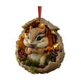 thumbnail image 1 of Forest Animals Christmas Ornaments Set, Acrylic Holiday Tree Decorations with Woodland Creatures, Festive Party Supplies for Home Christmas Decor, Xmas Gift, 1 of 7