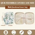 thumbnail image 5 of TSOVTHRID Eucalyptus Leaf Print Quilted Bible Carrying Case for Women Men, Bible Cover with Multi Pockets, Portable Bibles Protective Cover with Handle, White, 5 of 7