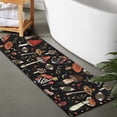 thumbnail image 2 of Colorful Mushroom Bird Black Pattern Bathroom Rugs Mat,Non Slip Microfiber Bathroom Rug,Rubber Backing,Soft Bathroom Mats for Bathroom Floor,Tub and Shower,47x17in(120x43cm), 2 of 5