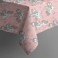 thumbnail image 4 of Pink Cartoon Winged Unicorn Floral Pattern Rectangle Tablecloth 60"x120",Waterproof Polyester Rectangle Table Cloth, Wipeable Spillproof Polyester Tablecloth for Dining, Camping, Indoor and Outdoor, 4 of 6