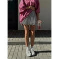 thumbnail image 3 of Women Y2K Bubble Mini Skirt High Waist Ruffle Hem A Line Pleated Short Skirt Teen Girls Going Out Puffy Short Skirts Streetwear, 3 of 7