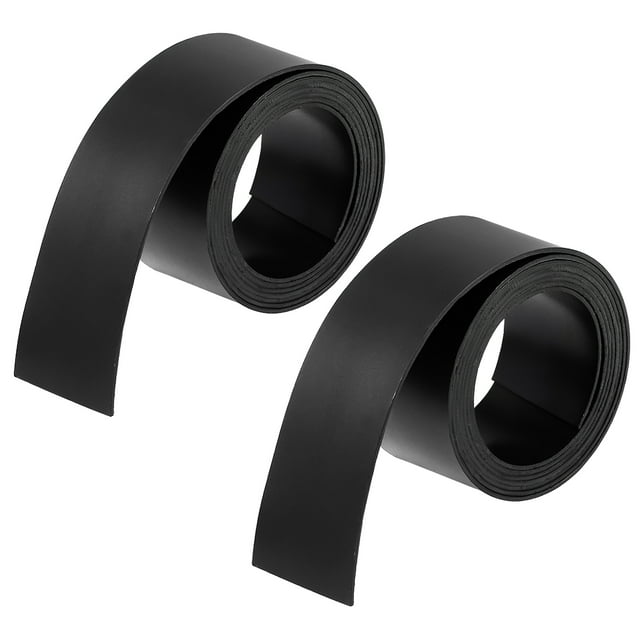 2 Pcs Tira Magnética para Borrado en Seco 1 Pulgada x 3.3 Pies Etiquetas de Hoja Magnética Escritable Negra