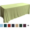 thumbnail image 2 of LA Linen Polyester Poplin Rectangular Tablecloth 90 by 132-Inch, Sage, 2 of 2