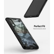 Ringke Fusion-X Case Compatible with Samsung Galaxy A90 5G, Transparent Hard Back Shockproof Advanced Bumper Cover - Camo Black