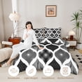 thumbnail image 3 of Homewish Boho Geometric Stripe Twin Comforter Sets,Modern Minimalist Art Bedding Set,Black,Reversible,2-Piece,1 Comforter and 1 Pillowcase, 3 of 7