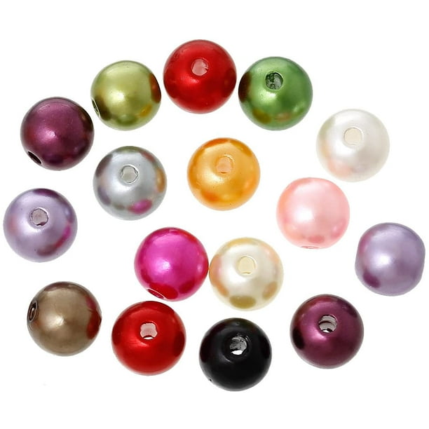 600 Round Acrylic Beads in Assorted Pastel Colors 8mm with 1.5mm Hole