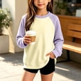 thumbnail image 2 of Abtuhar Fall Crew Neck Raglan Pullover Sweatshirt for Boys and Girls Casual Tops for 3-15 Years, 2 of 5
