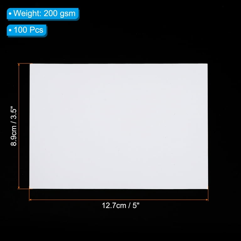 Uxcell 3.5 inchx5 inch Photo Paper 200 GSM High Glossy Photographic Picture Paper 100 Sheets, White