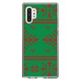 thumbnail image 1 of DistinctInk Clear Shockproof Hybrid Case for Galaxy Note 10 PLUS (6.8" Screen) - TPU Bumper, Acrylic Back, Tempered Glass Screen Protector - Green Red Ugly Christmas Sweater - Christmas All Year, 1 of 1